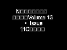 N  Volume 13  •  Issue 11C 