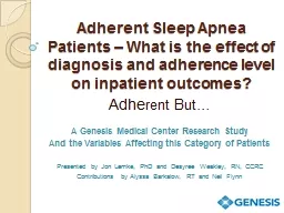 Adherent Sleep Apnea Patients – What is the effect of dia