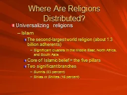 Where Are Religions Distributed?