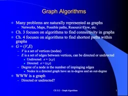 CS 312 – Graph Algorithms