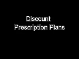 Discount Prescription Plans