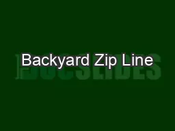 Backyard Zip Line