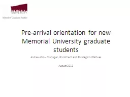 Pre-arrival orientation for new Memorial University graduat
