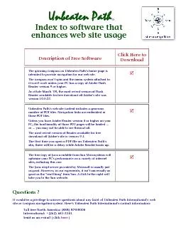 Index to software thatenhances web site usageDescription of Free Softw