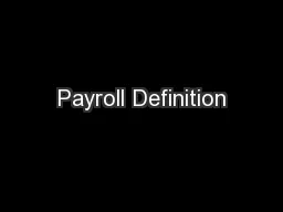 Payroll Definition