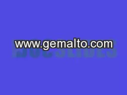 www.gemalto.com