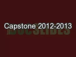 Capstone 2012-2013