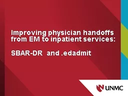 Improving physician handoffs from EM to inpatient services: