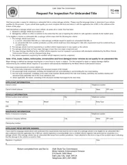 Utah StateTax CommissionRequest For Inspection For UnbrandedTitleRev.1
