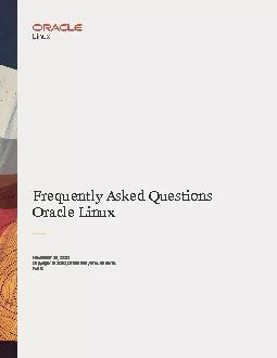 Frequently Asked Questions Oracle Linux