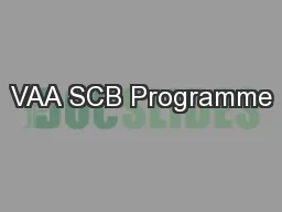 VAA SCB Programme