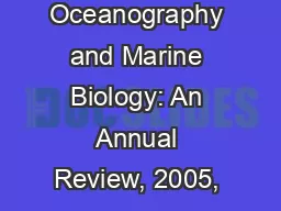 Oceanography and Marine Biology: An Annual Review, 2005, 
