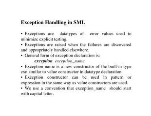 Raising of an exception