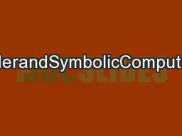 Higher-OrderandSymbolicComputation,5,275