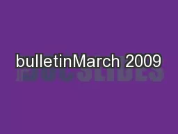 bulletinMarch 2009