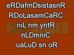 PDF-aRDasG ne eRDafmDsistasnR RDoLasamCaRC niL nm yntR nLDmniC uaLuD sn oR