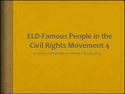 ELD-Famous People in the Civil Rights Movement
