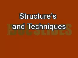 Structure’s and Techniques