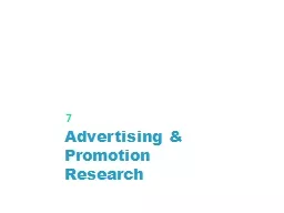 Advertising & Promotion Research