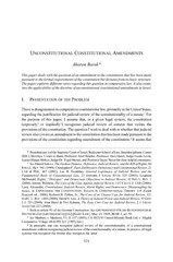 321 NCONSTITUTIONAL ONSTITUTIONAL This paper deals with the question o
