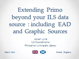 Extending Primo beyond your ILS data source : including EAD