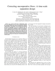 Correctinguncooperativeows:Atime-scaleseparationdesignX.Fan,K.Chandr