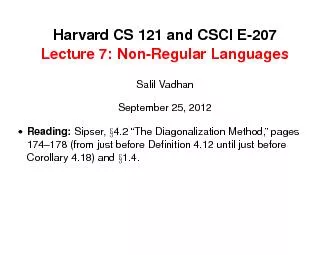 HarvardCS121&CSCIE-207September25,2012