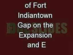 The Influence of Fort Indiantown Gap on the Expansion and E