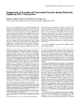 ComparisonofCoupledandUncoupledCurrentsduringGlutamateUptakebyGLT-1Tra