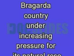 416 V. Bragarda country under increasing pressure for its natural reso