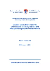 Technology Assessment Unit of the McGill University Health Centre (MUH