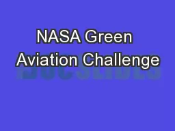 NASA Green Aviation Challenge