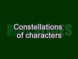 Constellations of characters