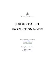 PRODUCTION NOTES
