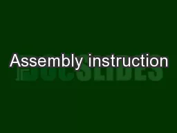 Assembly instruction