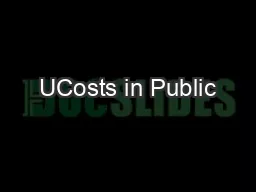 UCosts in Public