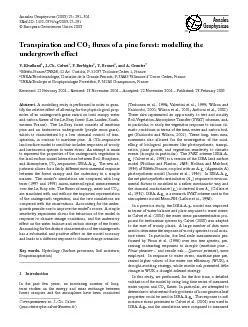 V.Rivallandetal.:TranspirationandCO2uxesofapineforest293