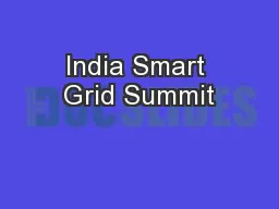 India Smart Grid Summit