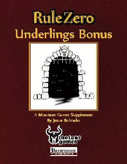 Underlings Bonus