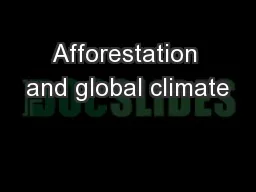 Afforestation and global climate