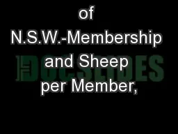 of N.S.W.-Membership and Sheep per Member,