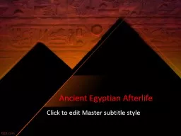 Ancient Egyptian Afterlife