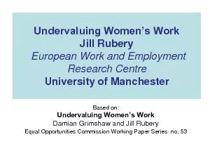 Undervaluing Women’s Work