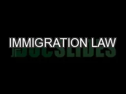 IMMIGRATION LAW