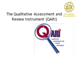The Qualitative Assessment and Review Instrument (QARI)