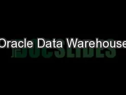 Oracle Data Warehouse