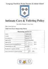 Intimate Care / Toileting Policy