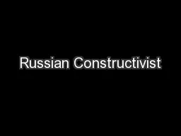 Russian Constructivist
