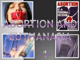 Abortion and euthanasia