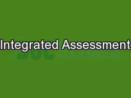 Integrated Assessment